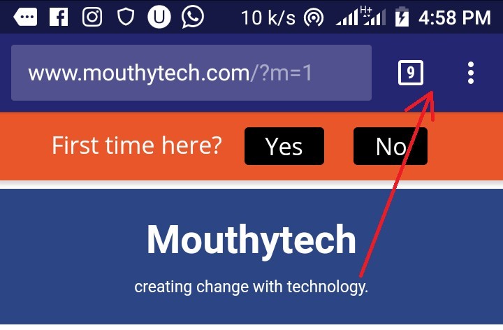 How To Colorize The Address Bar On Mobile Browser For Blogger Template. Change color of address bar on mobile browser