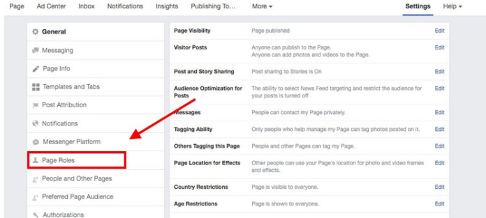 how to add admin to Facebook page